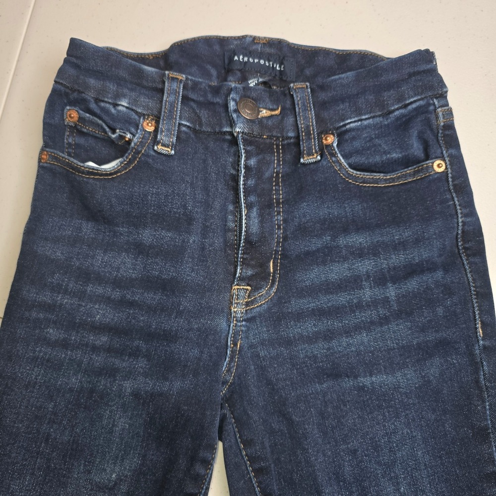 AEROPOSTLE‎ Women's Size 0 High Rise Curvy Jeggings Navy Blue -513